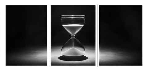 Fototapeta premium Black and White Hourglass