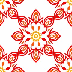 seamless pattern with flowers background with blocks