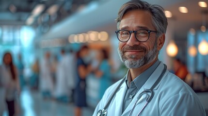 Obraz premium Smiling Doctor in a Hospital