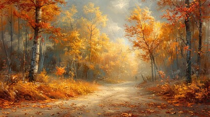 Fototapeta premium Autumnal Forest Path
