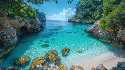 Secluded Cove with Crystal Clear Water
