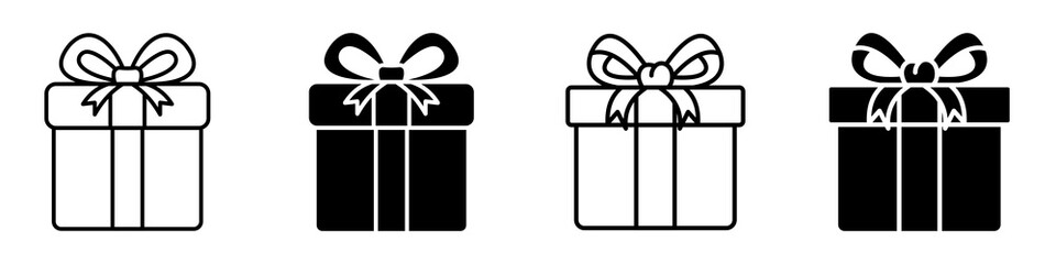 Gift icon set.