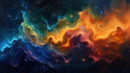 Cosmic Nebulae in a Starry Sky