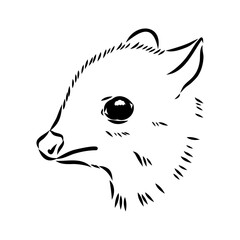 continuous lines mouse deer logo symbol vector icon illustration graphic design