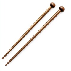 A close-up view of smooth long knitting needles designed for comfortable crafting at home or in workshops