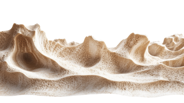 Desert dunes transparent background