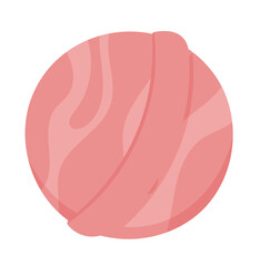 Bath bomb sticker featuring a cute design in flat style, representing beauty and spa themes. Ideal for promoting relaxation and natural bodycare, this graphic reflects organic skincare concepts.