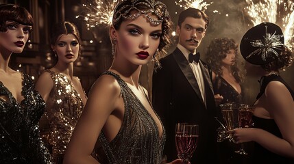 Art Deco glamour: New Year's Eve in Gatsby style