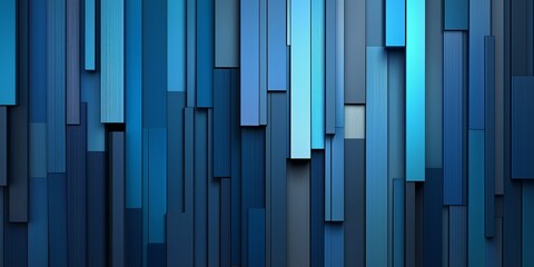 Obraz premium A mesmerizing abstract composition of overlapping blue rectangles, creating a dynamic and visually striking pattern.