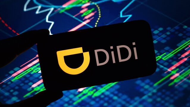 Konskie, Poland - December 01, 2024: DiDi Chuxing Technology company logo displayed on mobile phone
