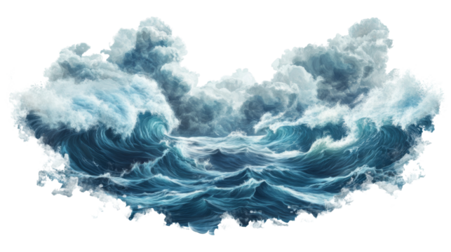 Ocean wave transparent background