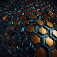 Fototapeta premium abstract background with hexagons