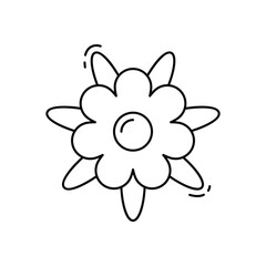 Strawberry blossom vector icon