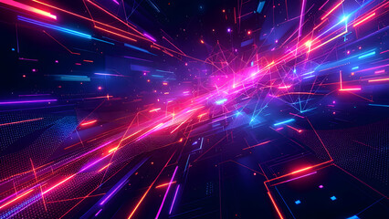 Naklejka premium Digital Data Waves