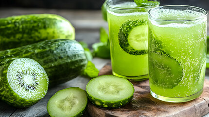 Refreshing Cucumber Drink Photo