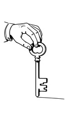 Giving Keys of Success Concept