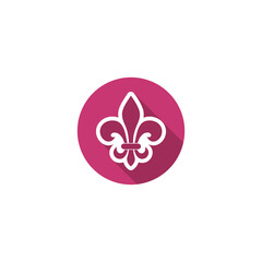 Fleur de Lis Heraldic icon isolated on transparent background