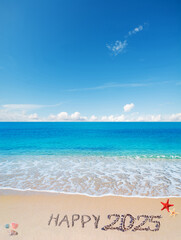 Happy 2025 in the sand