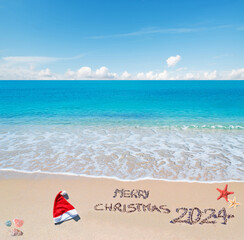 merry Christmas 2024 under a blue sky