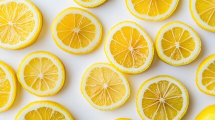 Lemon slices isoalted on white background