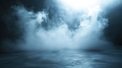 Obraz premium Ethereal Mist and Light Creating Dramatic Atmosphere in Darkness
