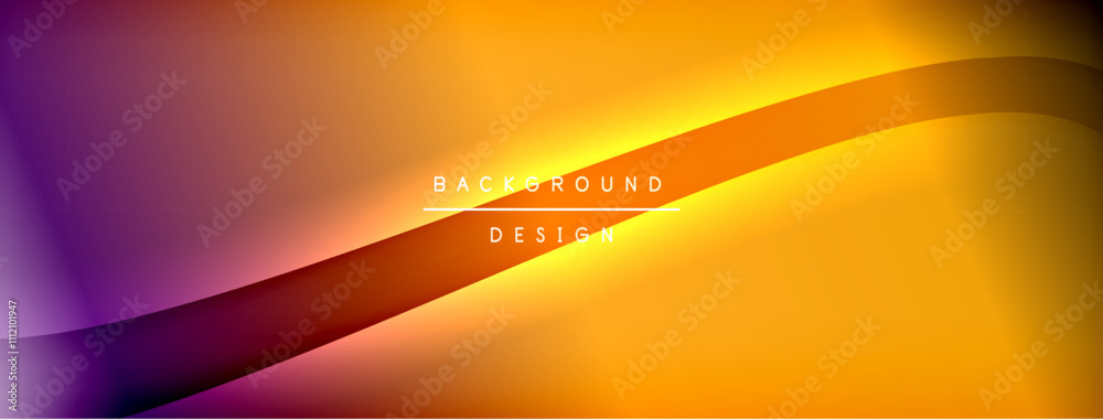 Aufkleber Bright rainbow style color gradient with curve round shape line background. Vector Illustration For Wallpaper, Banner, Illustration, landing page