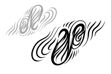 Outline Flame Set 2d Vector Image