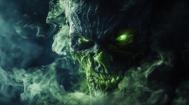 Green Eyed Monster in Smoke