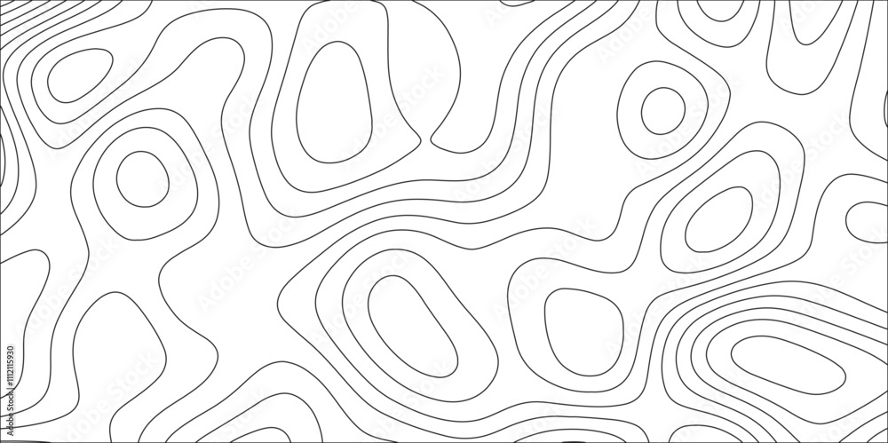 Aufkleber White simple topography design with slim stroke. Paper cut vector art background banner texture website template. White wavy paper curved relief. Topographic contours map with geographic line