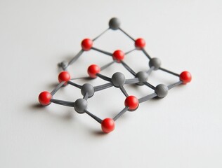 Obraz premium Abstract representation of molecular structure showcasing connections between atoms in a scientific or educational context highlighting chemistry concepts and molecular interactions