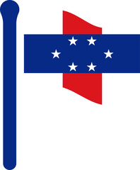 Netherlands Antilles Flag free flown Rounded icon