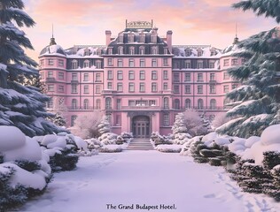 Oil Painting of The Grand Budapest Hotel
