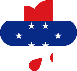 Netherlands Antilles flag on Rain Drops Icon