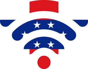 Netherlands Antilles Flag On Wifi Icon