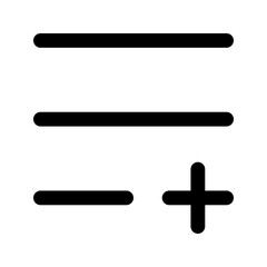 Obraz premium add to playlist glyph icon