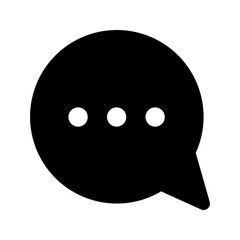 chat bubble glyph icon