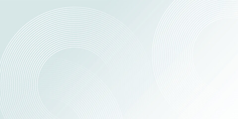 White abstract background. Modern circle lines pattern. Futuristic concept