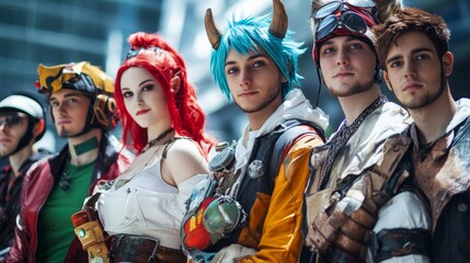 Cosplay Group Photo at a Convention