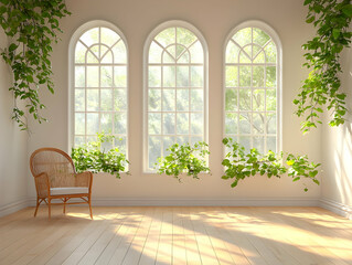 Fototapeta premium Sunlit Room 3D Illustration