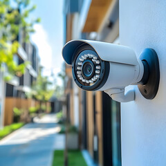 Security Camera on Building Exterior