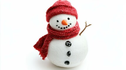 Snowman isolated on white background