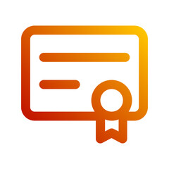 certificate gradient icon