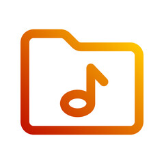 music folder gradient icon