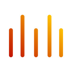 sound waves gradient icon
