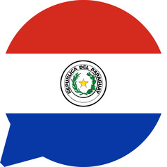 Obraz premium Chat Icon on Paraguay Flag