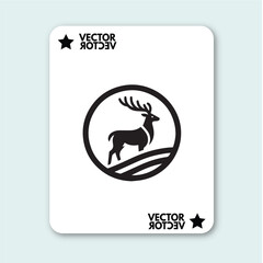 Obraz premium mouse deer logo icon vector