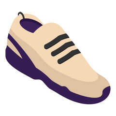 walking and running shoes for Step Dad isometric Concept, Jogging Sneakers Vector Icon, Happy Fathers Day Symbol, Dads Gift Elements Sign, Parents Day Stock illustration