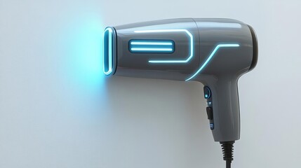 Futuristic Hair Dryer with Cool Light Emission