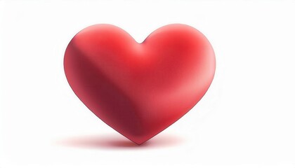 Fototapeta premium Elegant 3D Red Heart Design. Timeless Symbol of Love and Romance for Valentine's Day, Proposals, Wedding Anniversaries, and Romantic Gifts. Perfect for Cards, Decorations, Social Media, Keepsakes