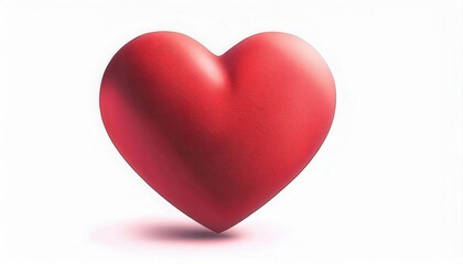 Obraz premium Elegant 3D Red Heart Design. Timeless Symbol of Love and Romance for Valentine's Day, Proposals, Wedding Anniversaries, and Romantic Gifts. Perfect for Cards, Decorations, Social Media, Keepsakes